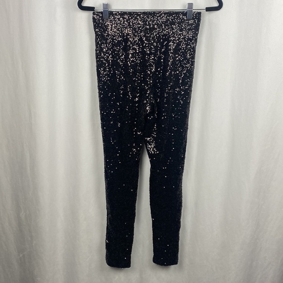Daisy Mae by Obviously Chic Black Sequin Sparkle Legging Pants - Size Small - Picture 11 of 14
